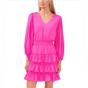 Halogen Long Sleeve Tiered Dress